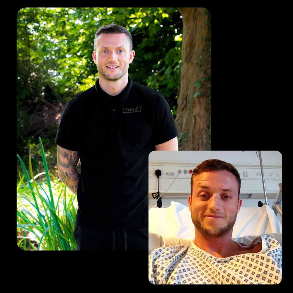 Andy now and him in hospital