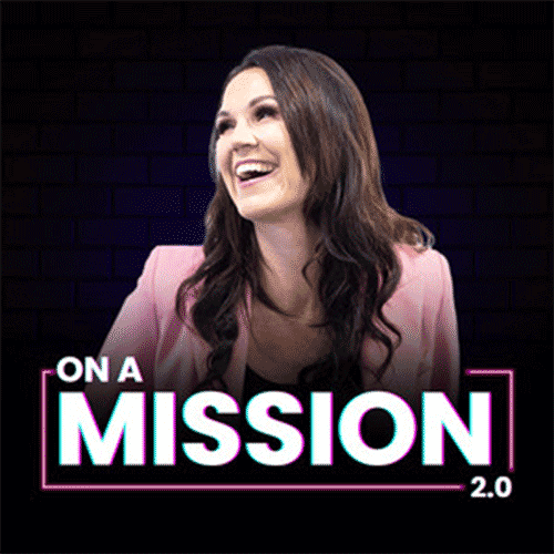 On a mission podcast 2.0 logo