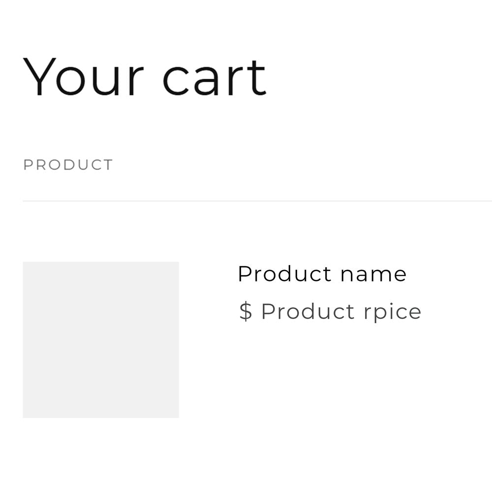 Cart page